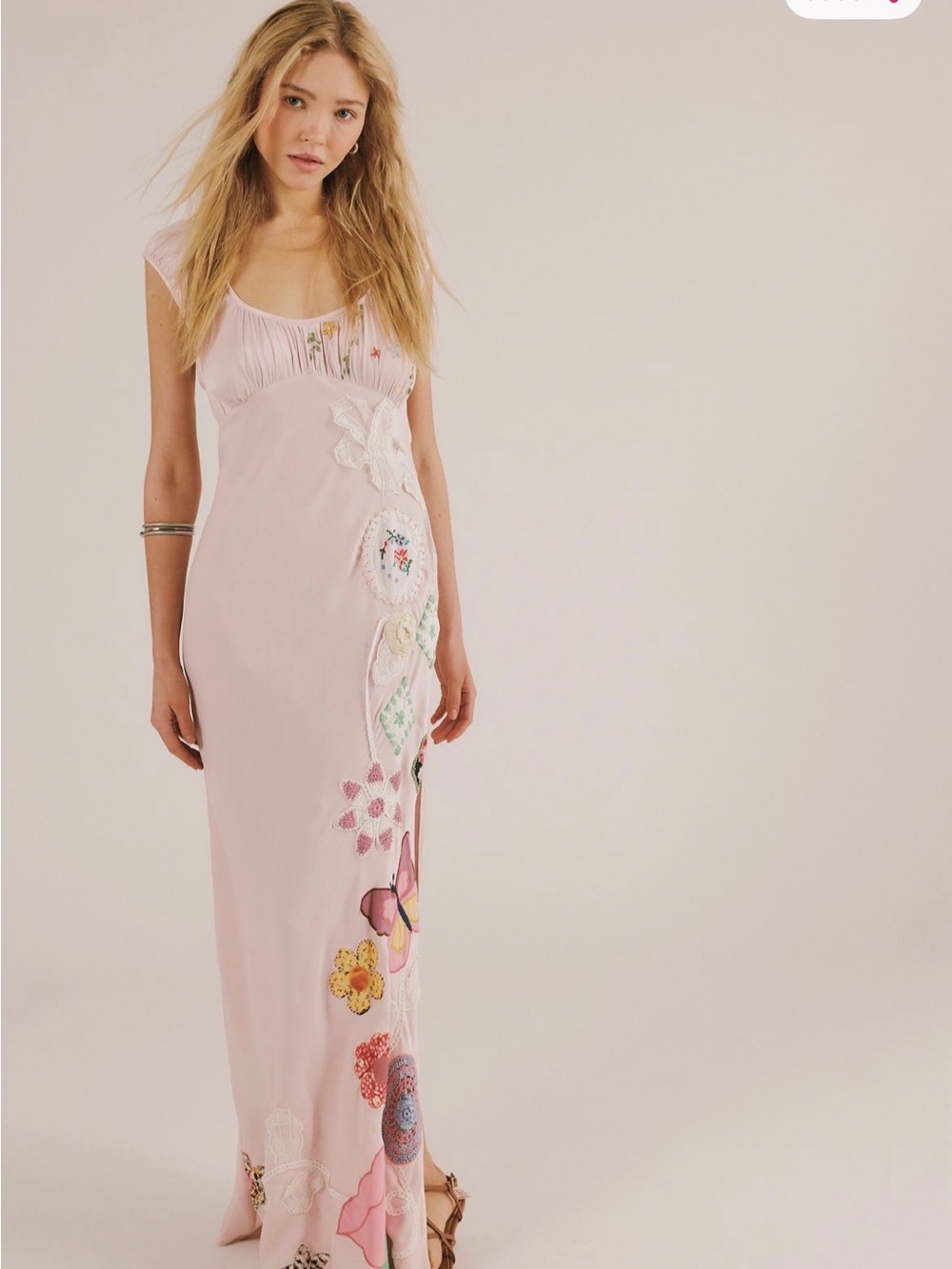 ISO Free People Blush Pink Doily Daydream
 Embroidered Maxi Dress - Not For Sale